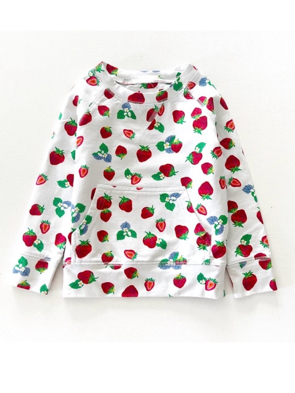 Petit Peony Strawberry Pullover Lightweight Sweatshirt Size 18-24 Months